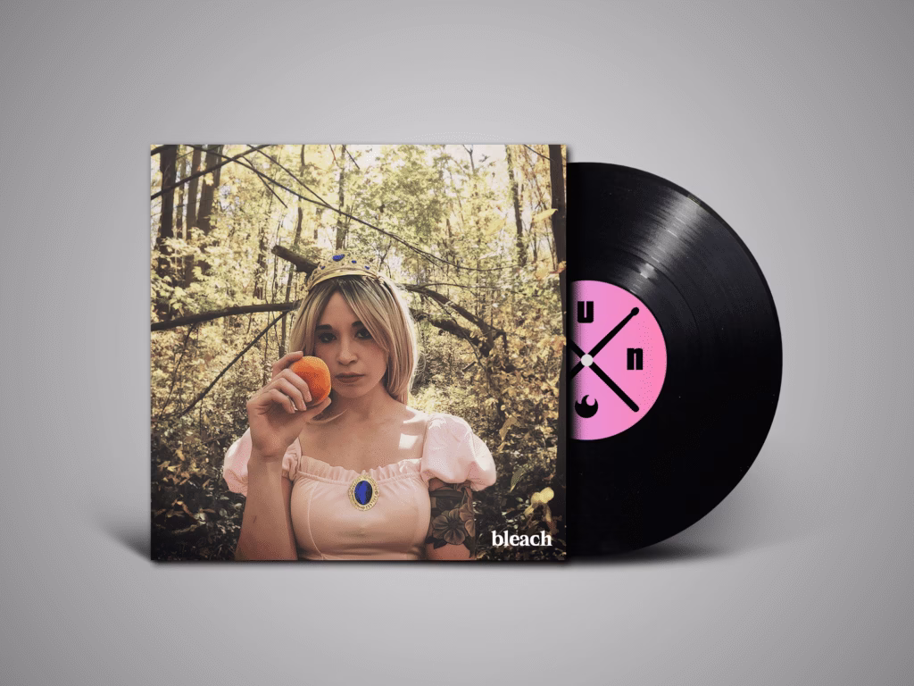 Album artwork for Sunfyre’s Bleach with vinyl mockup.