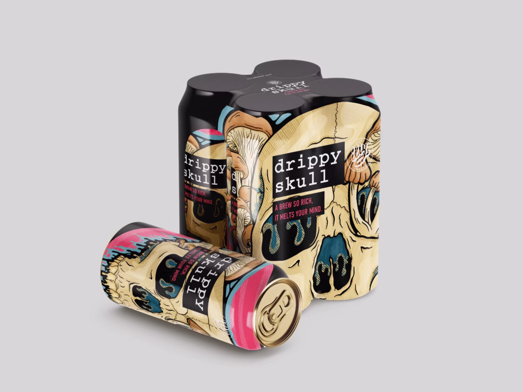 Drippy Skull – Beer Can Mockup