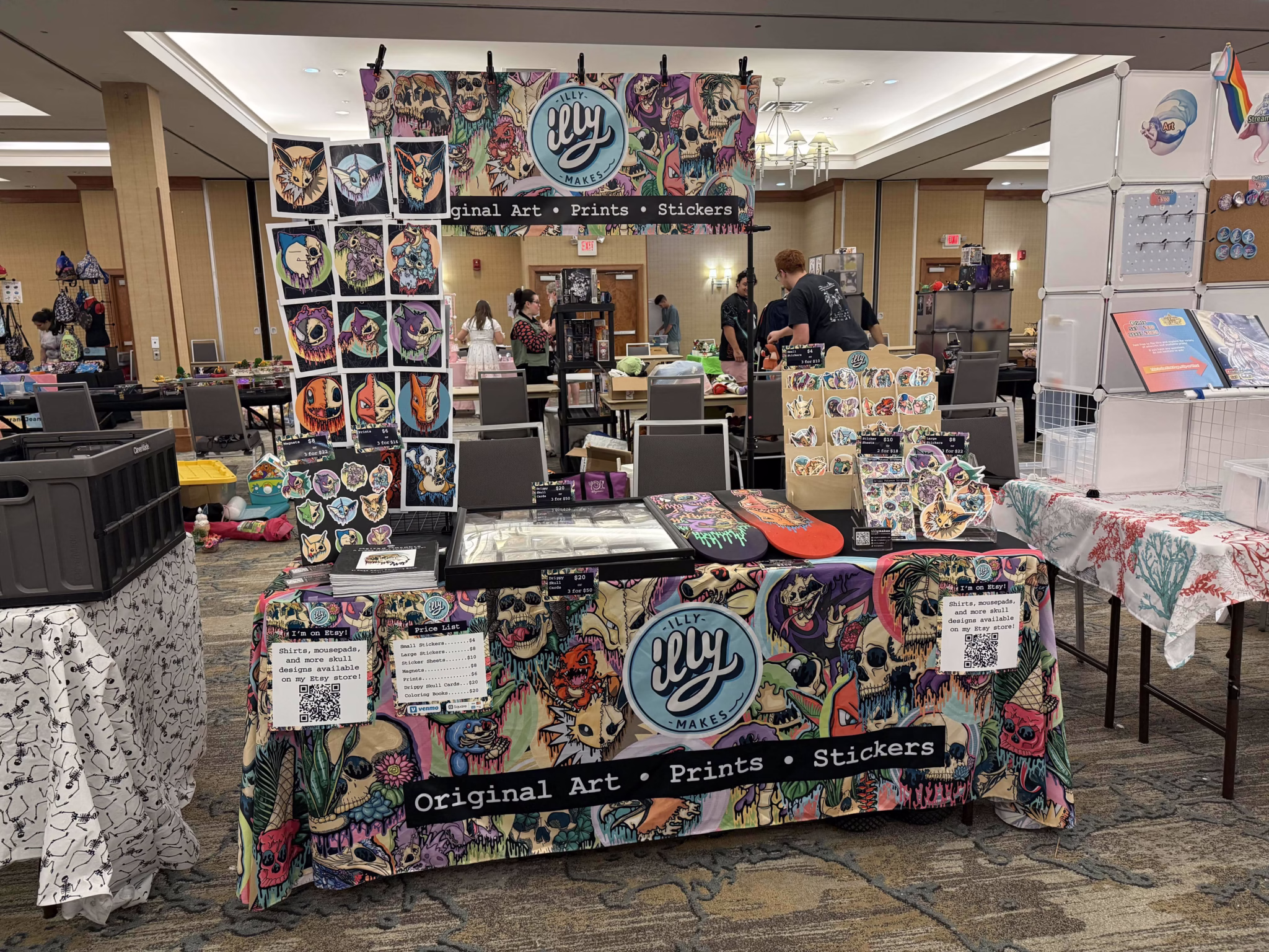 illymakes Booth Setup at Rochester Anime Fest 2025