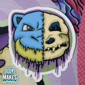Drippy Blastoise Skull Sticker