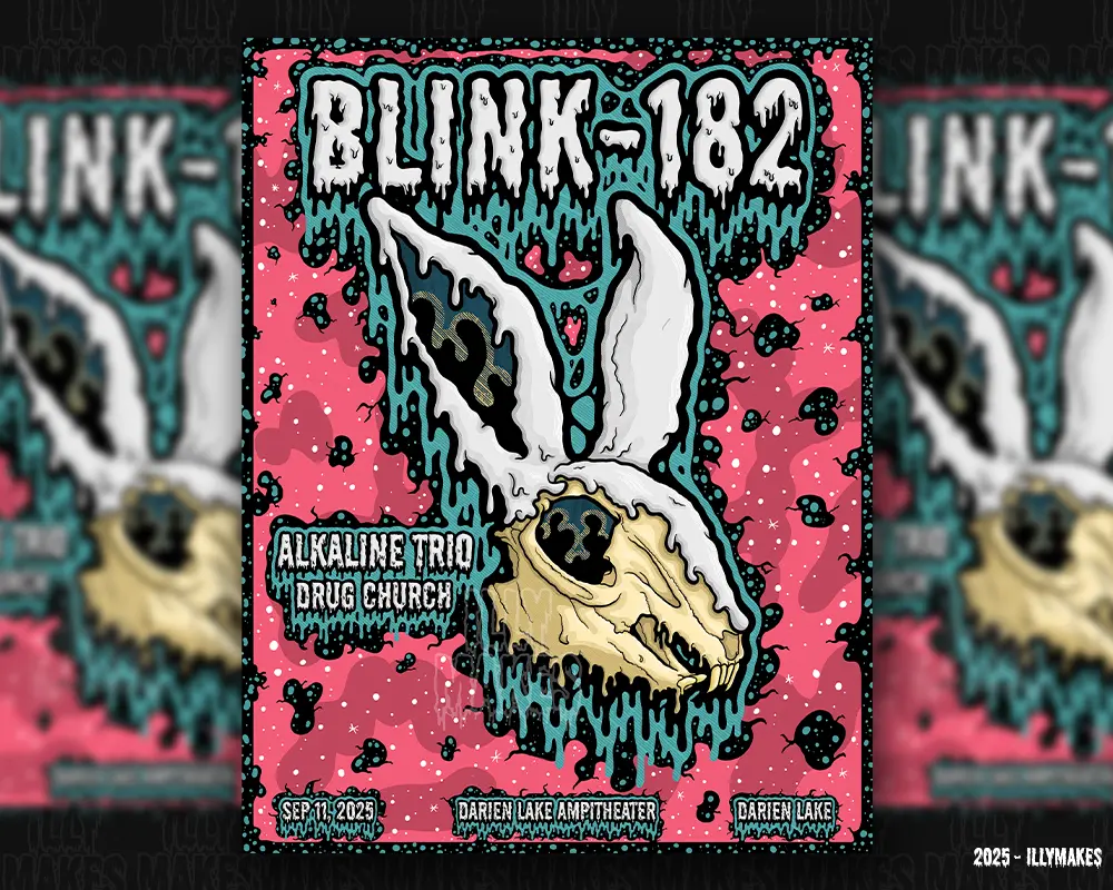 Blink-182 Darien Lake (Buffalo, NY) Fan Concert Poster