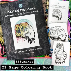 Melted Macabre: A Drippy Trippy Coloring Book