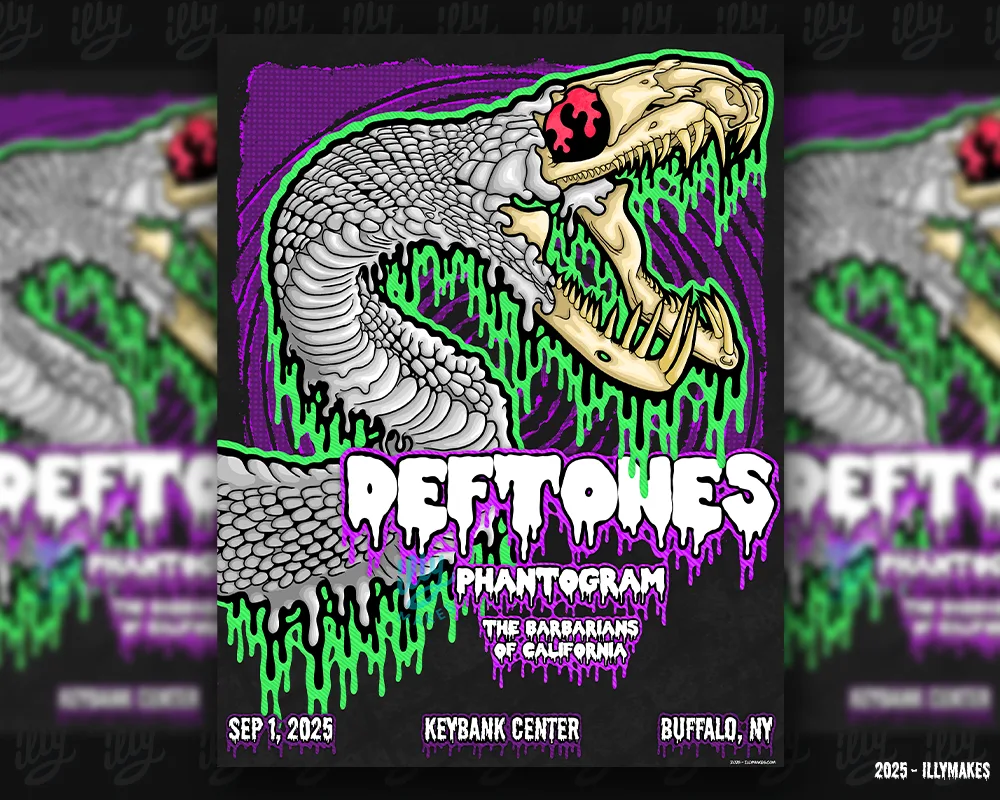 Deftones Buffalo, NY Concert Fan Poster