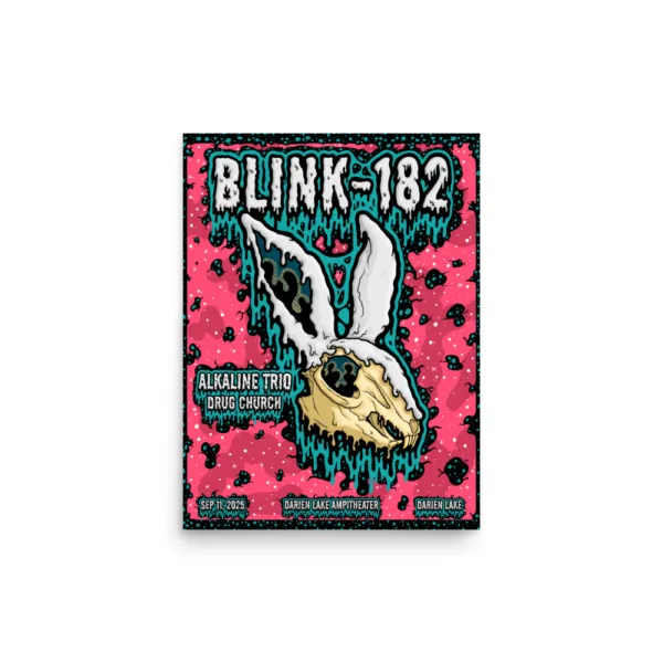 Drippy Blink-182 Darien Lake fan concert poster print
