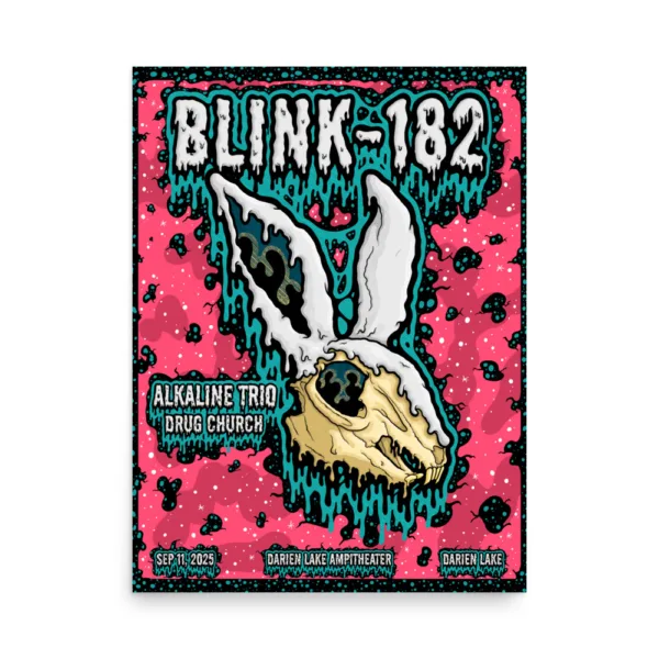 Drippy Blink-182 Darien Lake fan concert poster print