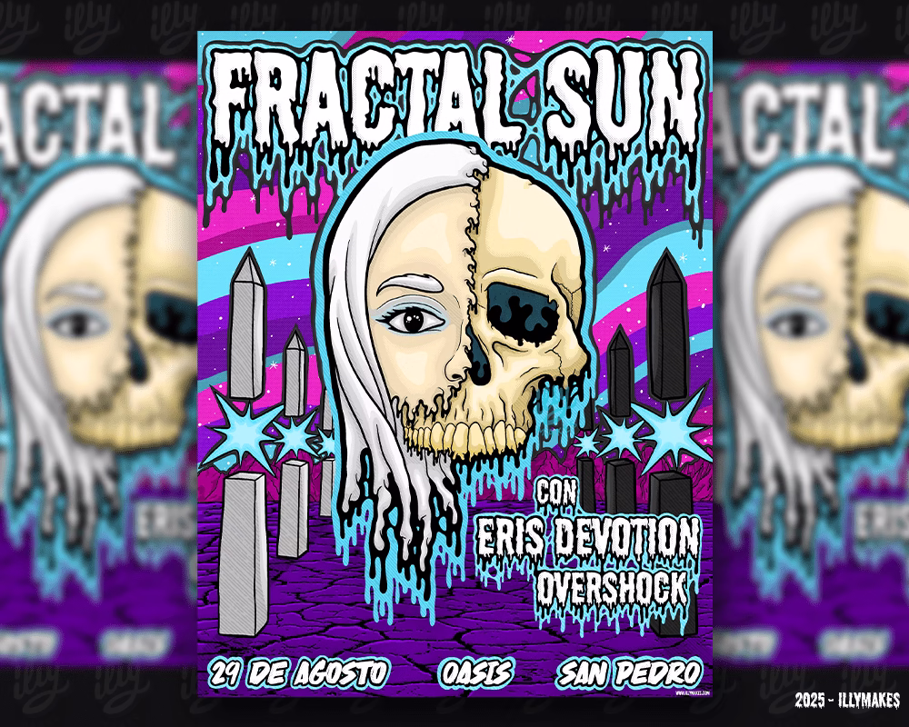 Fractal Sun fan concert poster