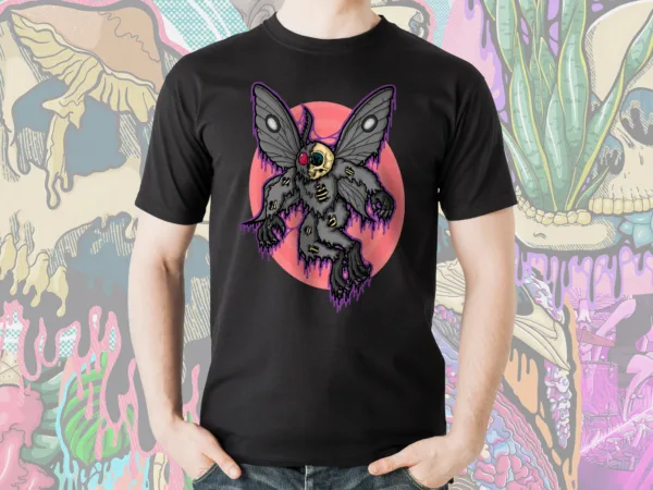 Drippy Mothman Skeleton Tee