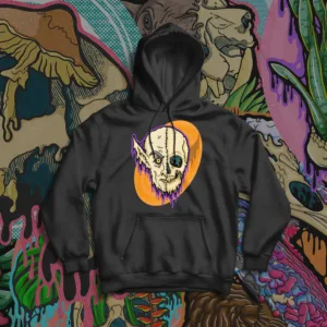 Drippy Nosferatu Skull Hoodie