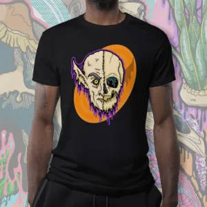 Drippy Nosferatu Skull Tee