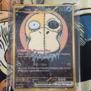 Custom Drippy Psyduck Ex skull card with original art by Illymakes