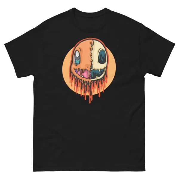 Drippy Charmander Skull T-Shirt - Image 2