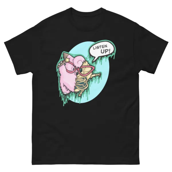Drippy Clefairy "Listen Up!" Skull T-Shirt - Image 2