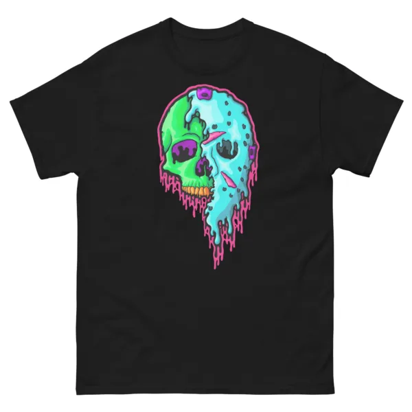 Drippy Neon Jason Skull T-Shirt - Image 2