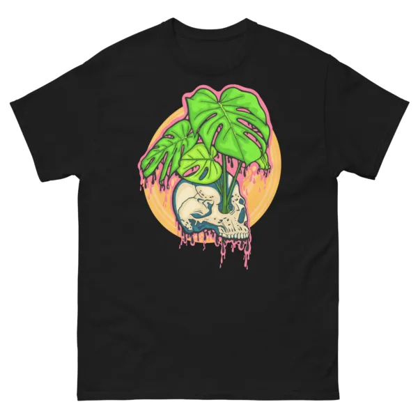 Drippy Monstera Skull Tee - Image 2