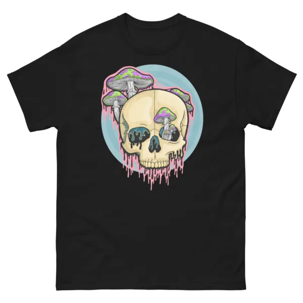 Drippy Mushroom Skull IV T-Shirt - Image 2