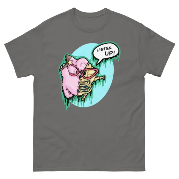Drippy Clefairy "Listen Up!" Skull T-Shirt - Image 4