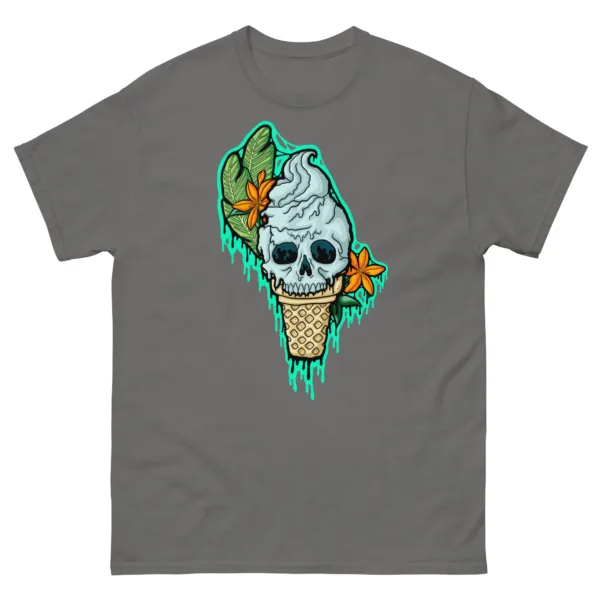 Drippy Ice Cream Skull 2 T-Shirt - Image 4