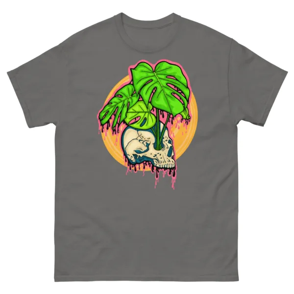 Drippy Monstera Skull Tee - Image 4