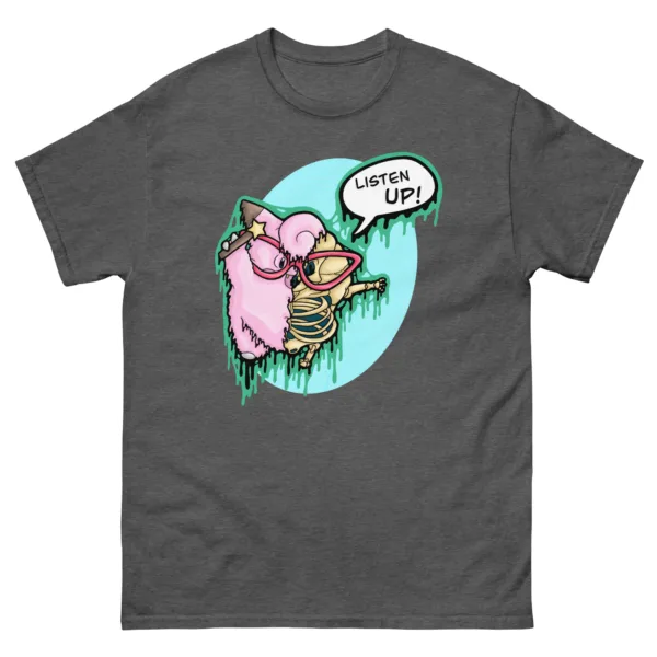 Drippy Clefairy "Listen Up!" Skull T-Shirt - Image 3