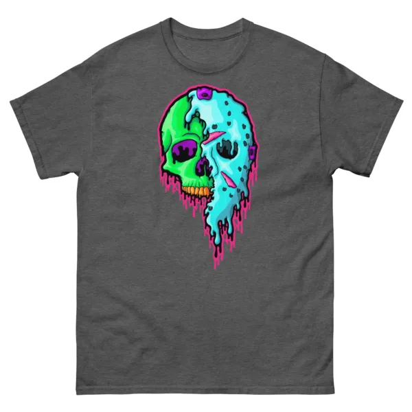 Drippy Neon Jason Skull T-Shirt - Image 3