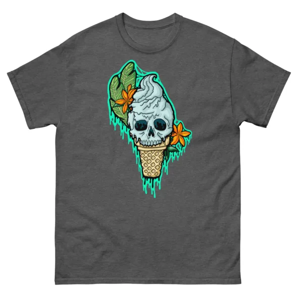 Drippy Ice Cream Skull 2 T-Shirt - Image 3
