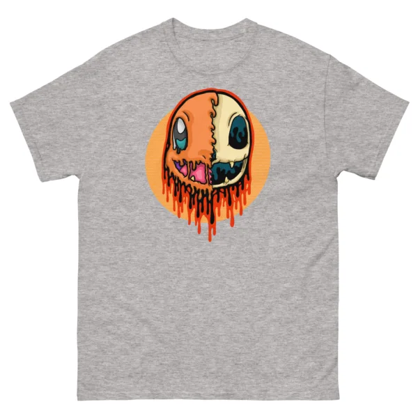 Drippy Charmander Skull T-Shirt - Image 5