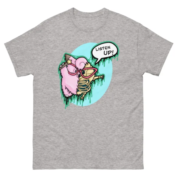 Drippy Clefairy "Listen Up!" Skull T-Shirt - Image 5