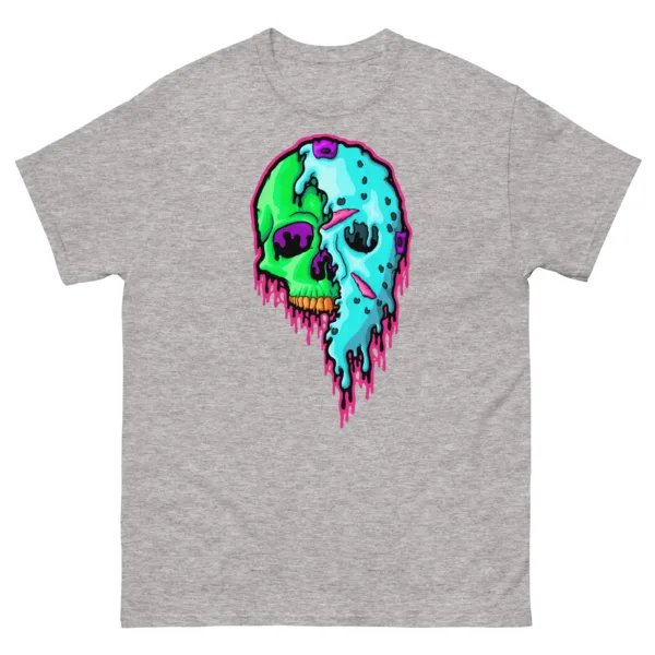 Drippy Neon Jason Skull T-Shirt - Image 5