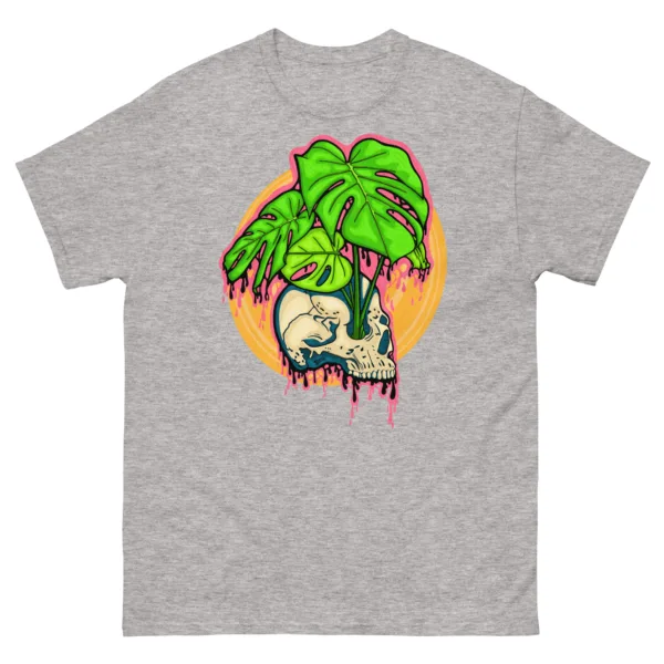 Drippy Monstera Skull Tee - Image 5