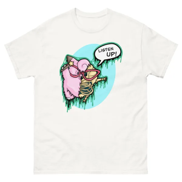Drippy Clefairy "Listen Up!" Skull T-Shirt - Image 7
