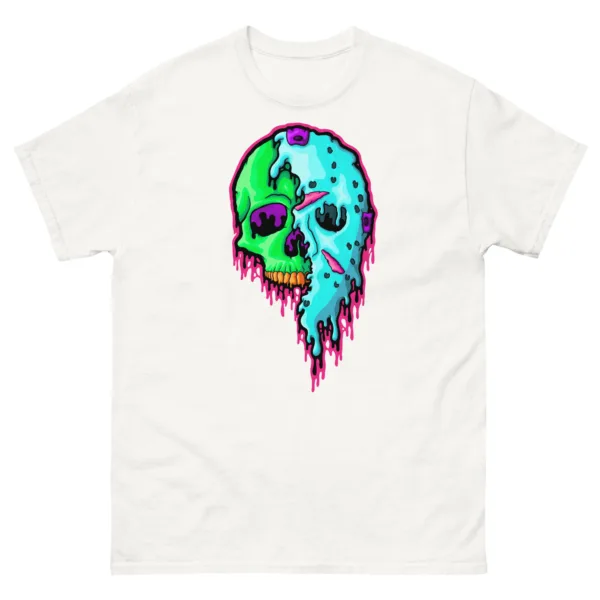 Drippy Neon Jason Skull T-Shirt - Image 7