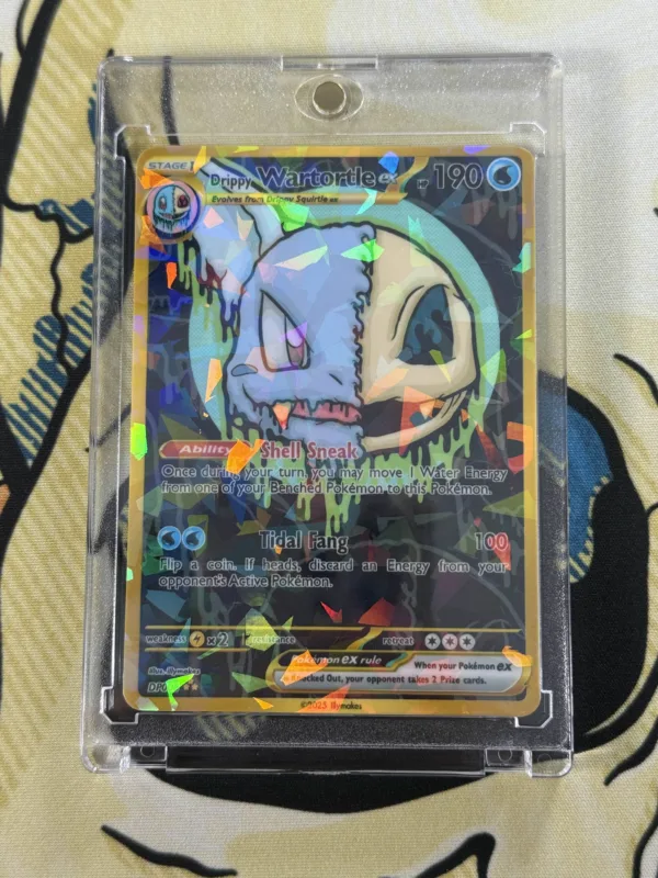 Drippy Wartortle EX trading card custom