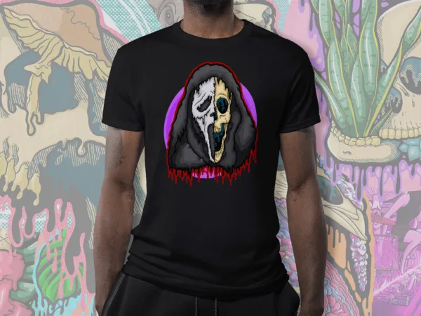 Drippy Ghost Face Skull Tee