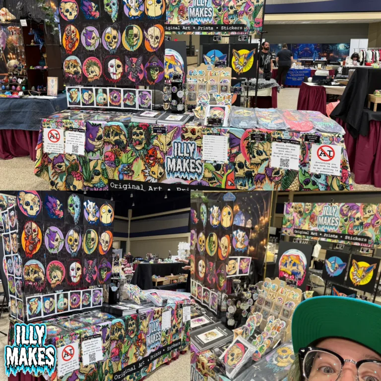 Me and my booth setup at NightCrawlers